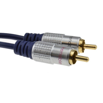 kenable Pure OFC HQ 2 x RCA Phono Plugs to Plugs Stereo Audio Cable ...