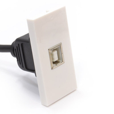 kenable Ready Made Faceplate Module USB 2.0 Printer Type B Panel Mount ...