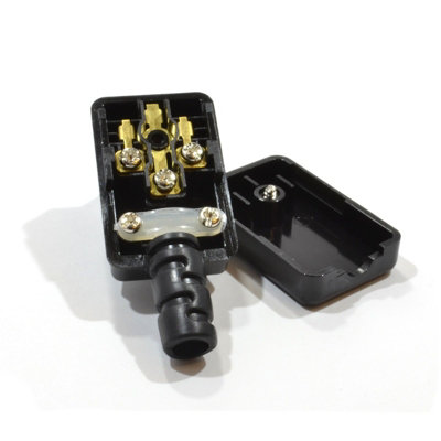 kenable Rewireable IEC Right Angle C13 Inline Socket Adapter Plug 10A 250V