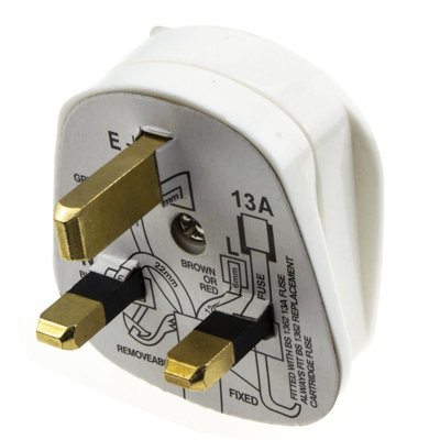kenable Rewireable Quick Fit 3 Pin UK Mains Plug Fitted with 13A Amp ...