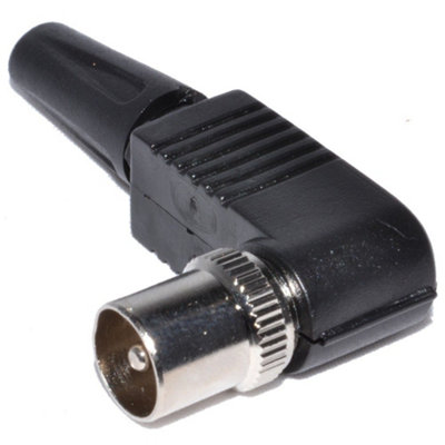 kenable RF Aerial Right Angled Male Plug Solder Terminal for Coax Cable ...