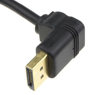 kenable Right Angle DisplayPort v1.2 Plug to Socket Monitor Extension ...