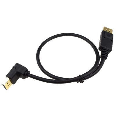 kenable Right Angle DisplayPort v1.2 Plug to Straight Plug Monitor ...