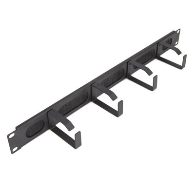 kenable Ringed Cable Management Bar 1U With 4 Rings and Brush Data ...