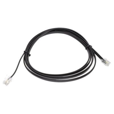 kenable RJ10 Plug to RJ10 Plug Comms Cable Flat Telecoms Lead Straight ...