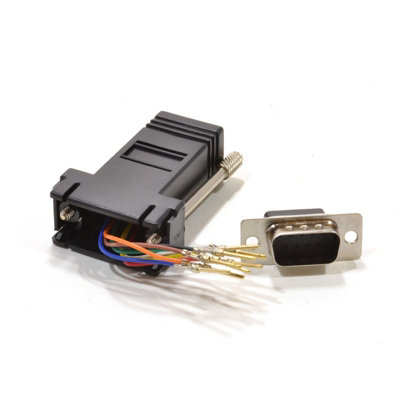 kenable RJ45 Female Socket to 9 pin Serial DB9 Male Plug Adapter