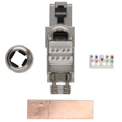 kenable Shielded CAT6A STP RJ45 Field Terminated Plugs Ends Connectors ...