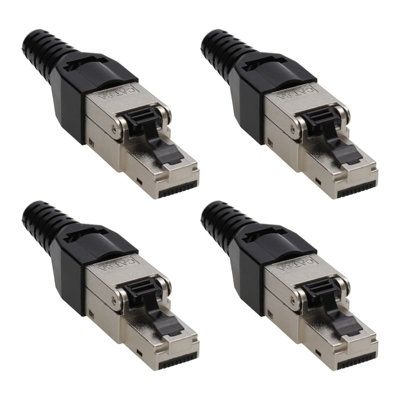 kenable Shielded CAT6A STP RJ45 Field Terminated Plugs Ends Connectors ...
