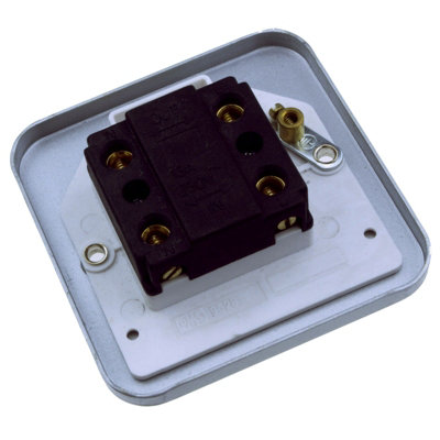 kenable Single Gang Metal Clad Steel Unswitched 13A Fuse FCU Box with ...