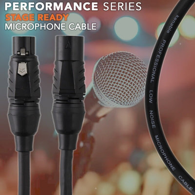 kenable STAGE READY XLR 3pin Microphone Lead Male to Female Mic Studio ...