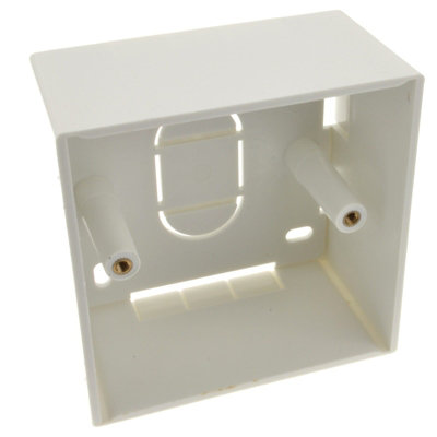 kenable Surface Mount Back Box Pattress Box 1 Gang 46mm White