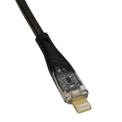 kenable Transparent USB A to 8 pin Plug Mobile Phone Fast Charger Cable ...