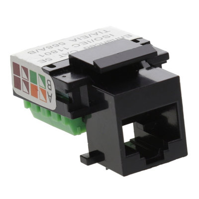 kenable TUK Cat5e Keystone Module Screw Terminal with White Angled Euro ...
