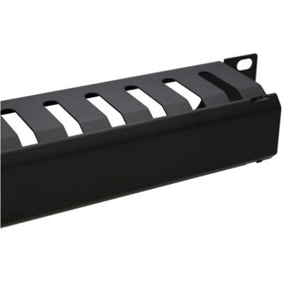 kenable (Twin Pack) Cable Management Bar Metal Dump Panel 1U with VENT ...