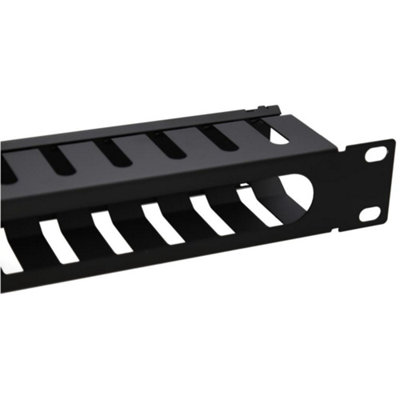 kenable (Twin Pack) Cable Management Bar Metal Dump Panel 1U with VENT ...