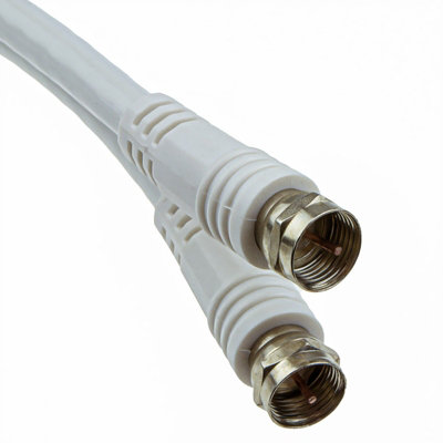 kenable TWIN Satellite Moulded F Type Plug to Socket RG6 Extension ...