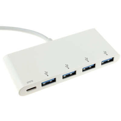 kenable USB 3.1 Type C Male to USB 4 x USB 3.0 HUB Sockets with PD 15cm