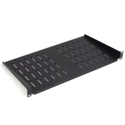 kenable Vented Fixed Cantilever Shelf 1U 250mm Deep Black for 19 inch ...