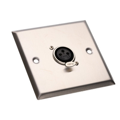 kenable XLR 3 Pin Female Socket Wall Faceplate Solder Terminal with ...
