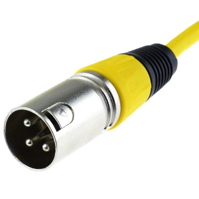 kenable XLR 3 Pin Microphone Lead Male to Female Audio Cable YELLOW 4m