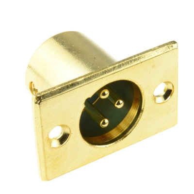 kenable XLR 3 pin Socket Microphone Chassis Panel Mount Solder Plate Gold