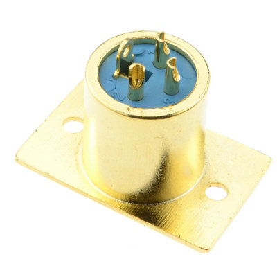 kenable XLR 3 pin Socket Microphone Chassis Panel Mount Solder Plate Gold