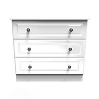 Kendal 3 Drawer Chest in White Ash (Ready Assembled)