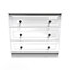 Kendal 3 Drawer Chest in White Ash (Ready Assembled)