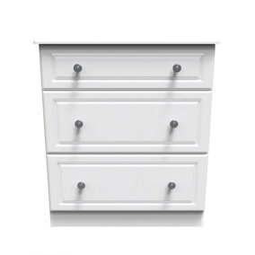 Kendal 3 Drawer Deep Chest in White Ash (Ready Assembled)