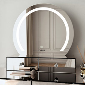Kendall Silver LED Touch Sensor Mirror