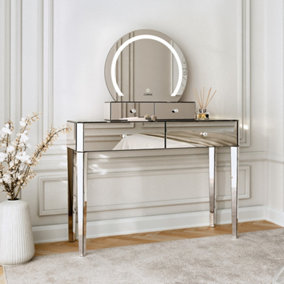 Kendall x Ivy Silver LED Mirror Dressing Table
