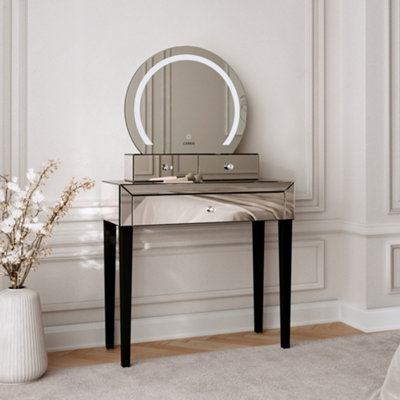 Kendall x Laguna Silver LED Mirror Dressing Table