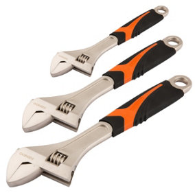 Kendo 150mm, 200mm & 250mm Extra-Wide Opening Adjustable Wrench