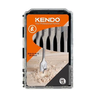 Kendo Drilling Spade Bit Set 6 Pieces