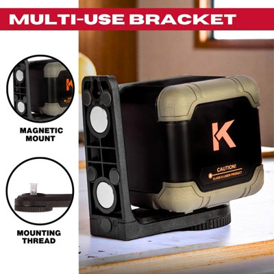 Kendo Self-Levelling Laser 20m 360 Level with Adjustable Tripod ...