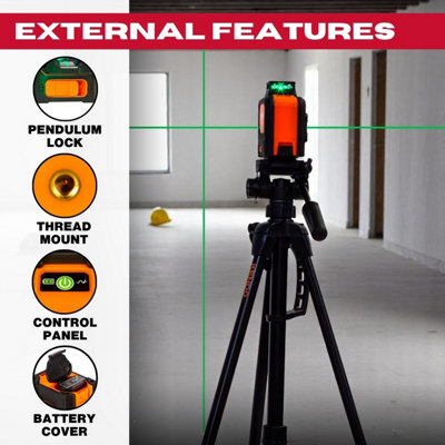 Kendo Self-Levelling Laser Level 25m 360 with Adjustable Tripod ...