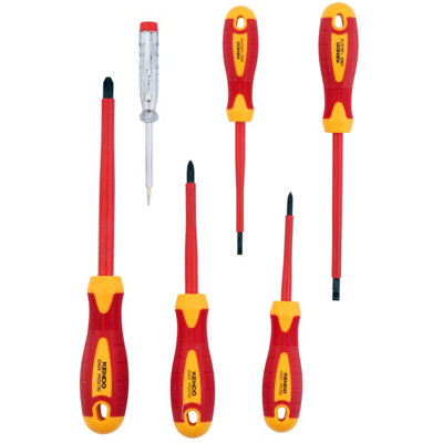 Kendo VDE Screwdriver Pack of 6 with 3 Pieces Pliers Set