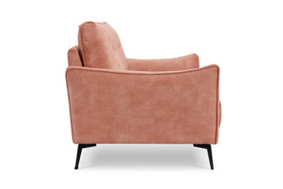 Kensington 2 Seater Velvet Sofa, Blush Pink Velvet