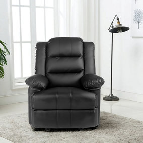 Kensington Leather Latch Recliner Armchair