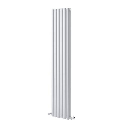 Kensington White Double Vertical Radiator - 1200x472mm