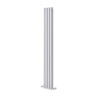 Kensington White Double Vertical Radiator - 1800x235mm - 3