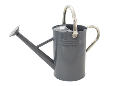 Kent & Stowe 34884 Metal Watering Can Cool Grey 4.5 litre K/S34884