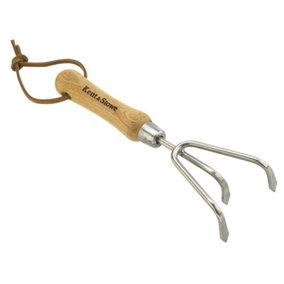 Kent & Stowe 70100087 Stainless Steel Hand 3-Prong Cultivator, FSC K/S70100087