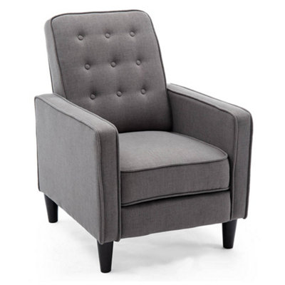 Gray reclining deals accent chair