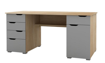 Kentucky Desk in light oak / grey