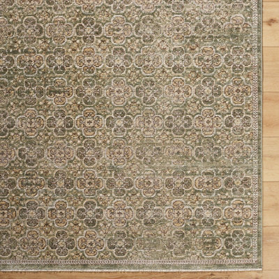 KENY Galey Alix x Livabliss Vintage Traditional Oriental Boho Brown/Olive Area Rug 160 x 230 cm