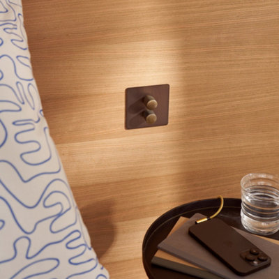 KEPLER 1G Knurled Dimmer Switch - Antique Brass