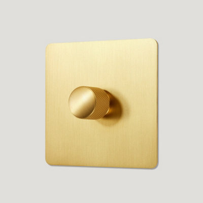 KEPLER 1G Knurled Dimmer Switch - Brass