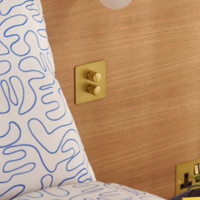 KEPLER 1G Knurled Dimmer Switch - Brass
