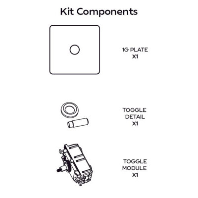 KEPLER 1G Knurled Toggle Switch- Antique Brass